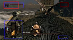 HUD de Dark Souls comparado con el de Bloodborne